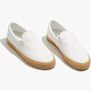 Madewell white slip on shoes